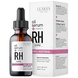 CLARA'S NEW YORK Rosehip Facial Serum with Vitamin E – Hydrating, Lightweight, Smoothing Skin – Made in USA, 30ml (1 Fl Oz)