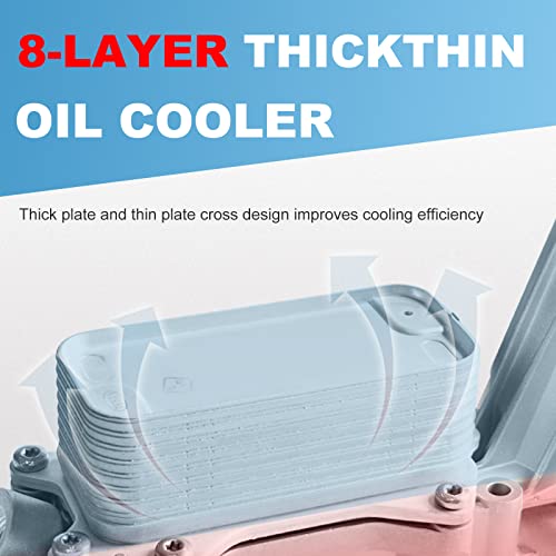 926-959 Aluminum Engine Oil Filter Housing With Oil Cooler Sensors And Gaskets Kit Compatible With Chrysler 200 300 Compatible With Dodge Avenger Wrangler Promaster 3.6L V6 Replaces 926-876 68105583Af #TOP3