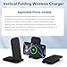 Samsung Wireless Charger Foldable Fast Charging Station for Galaxy S25 Edge S25 Ultra Plus Z Flip Fold 7 6 S24 S23 S22 S21 S20 S10,15W Android Wireless Desk Phone Charging Stand for Google Pixel 9 8 7