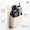 TOOLETRIES The James Organizer - Silicone Toiletry Holder, Shower & Bathroom Accessory - Features Silicone-Grip Technology, Removable & Reusable - Sand