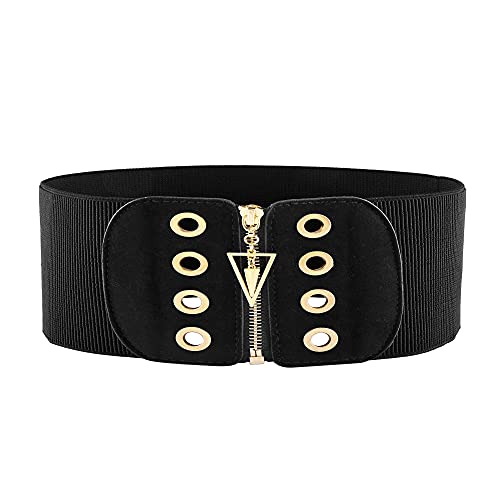 Ayliss Women Wide Elastic Waist Belt Cinch Stretch Fashion Waistband Stretchy Dress Belt Band Wrap Vintage Lady Dresses3