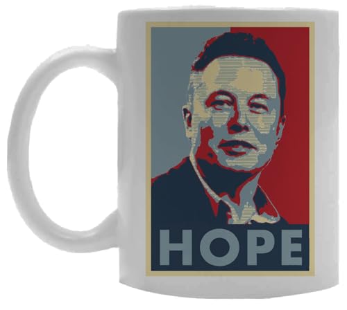 La Esperanza De Elon Musk Taza De Cerámica Taza para Beber Blanco
