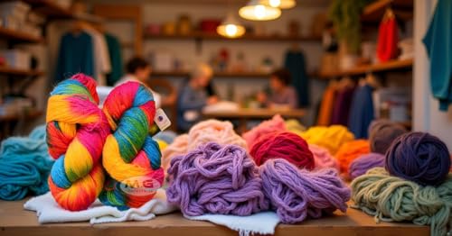 Image of M.G ENTERPRISE Glow Knitting Yarn Wool, Rainbow 80 GMS Woolen Crochet Yarn Thread. Best Used with Knitting Needles, Crochet Needles-UK Art-CJE