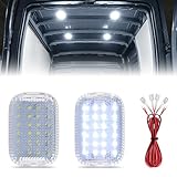 2PCS Transit LED Interior Cabin Courtesy Cargo Lights Load Space Area Dome Lights with Wire Harness Accessories for 2014-2024 Ford Transit 150 250 350 350 HD Van Transit Connect, 6000K White