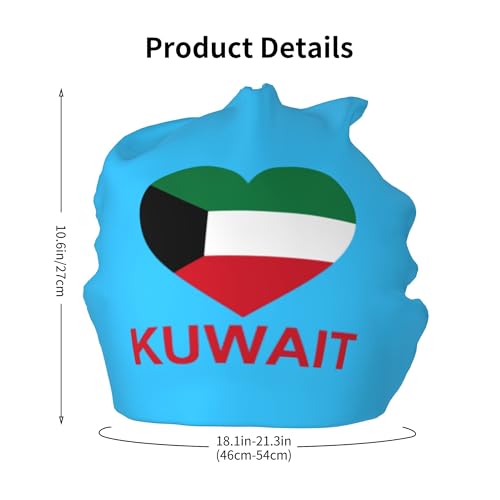 Love Kuwait Children Hip Hop Knitted Hat Kids Elastic Leisure Knit Cap Warm Sleep Beanies Black2