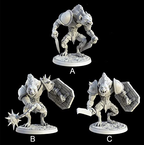 Figura Guerrera Lobo en Resina ZHANGJING 56mm miniatura 1