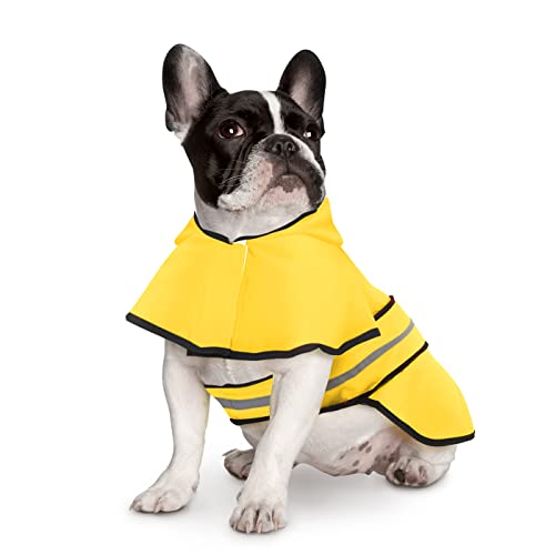 image for HDE Dog Raincoat Jacket Reflective Adjustable Hooded Pet Poncho Rain C