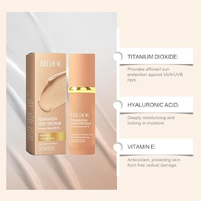 Eelhoe Foundation Makeup, 4 In 1 Eelhoe Foundation Makeup Discoloration, Flawless Makeup Hydrating Color Change Foundations Makeup With Brush Waterproof, Long-Lasting Moisturizing (2pcs)