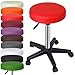 Sgabello Girevole con Ruote - Altezza Regolabile (45-60 cm), Seduta Imbottita in Ecopelle, Colore e Set a Scelta - Sgabello da Ufficio, Studio Medico, Massaggio, Tattoo, Parrucchiere (1 pezzo, Rosso)