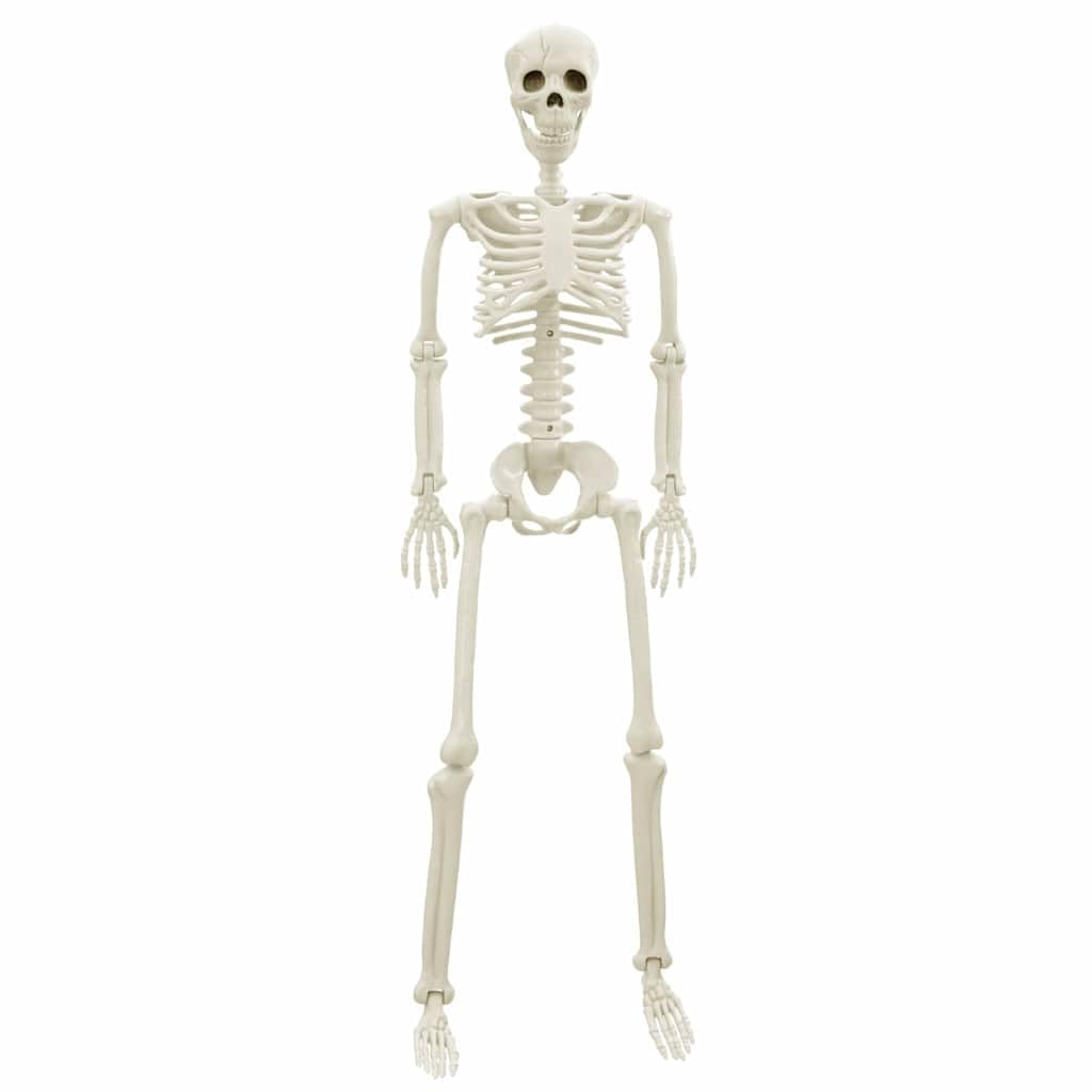 Zestaw szkieletów na Halloween, 2 sztuki, biały, 85 cm, z polipropylenu, do użytku wewnątrz i na zewnątrz, dekoracja świąteczna, dekoracja sezonowa, dekoracja na imprezę, dekoracja pokoju