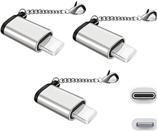 USB C Female to Lightning Male Adapter Lightning to Type C Adapter USB C Female to Lightning Male Support Charger Adapter Car Charger Compatible Charging Connector (3Pack)