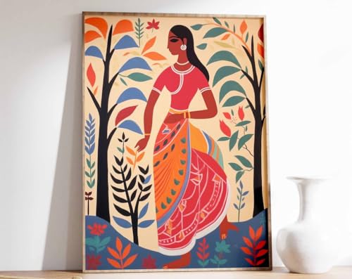 Art mural indien et affiche paysage Asie sur toile pour décoration intérieure