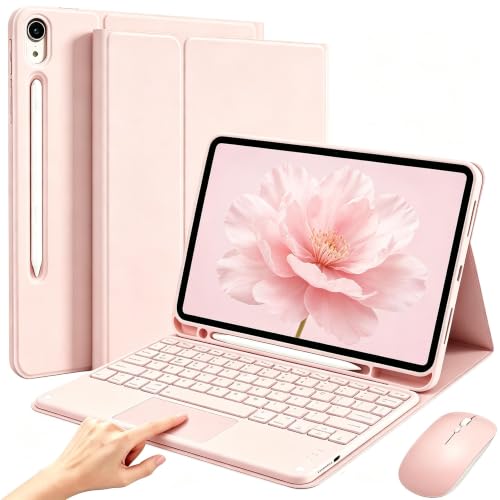 TianTa �L�[�{�[�h�P�[�X for Samsung Galaxy Tab S10 Lite/S10 FE 2025 / S9 FE 2023 10.9�C���` �A�}�E�X�A�}�O�l�b�g���E�����C�����X�o�b�N���C�gBluetooth�g���b�N�p�b�h�L�[�{�[�h�A�y