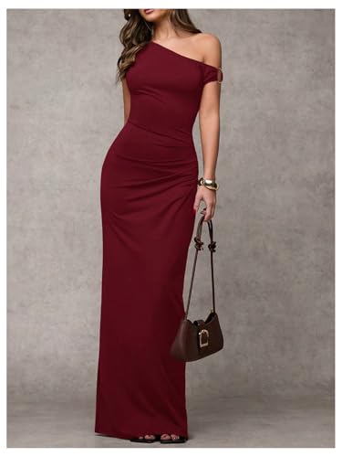 Image of Milumia Women's Off The Shoulder Bodycon Maxi Dresses Sleeveless Cocktail Party Evening Dress