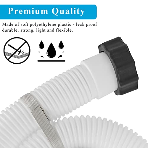 1.5" Diameter Pool Pump Replacement Hose For Intex Filter Pumps Sand Pump & Saltwater Systems - 59" Long(2 Pack) #TOP3