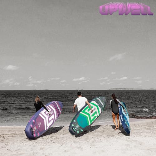Image of UPWELL 11'6 inchx35 inch Extra Wide Inflatable Paddle Board, Stand Up Paddle Board for Youth & Adults, Stable Design, Premium SUP Accessories, 120L Backpack, 10L Dry Bag, Paddle, Leash, Hand Pump, US Fins