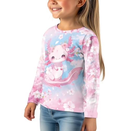 Image of Kids Long Sleeve Shirts for Girls 3-16 Year Old Cute Clothes for Teen Girls Casual Workout Tops