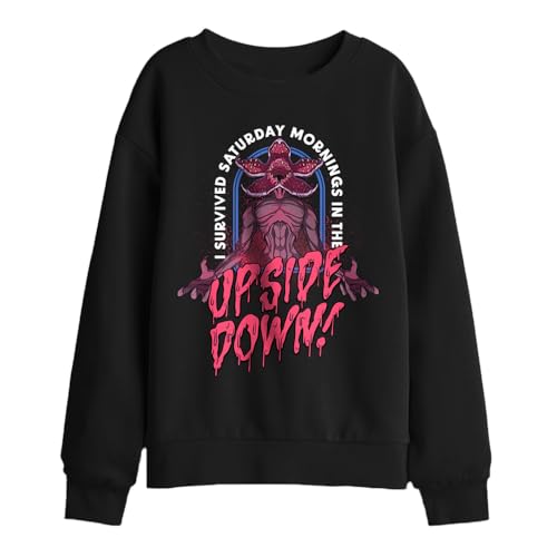 Stranger Things Demogorgon Survival Kids Sweatshirt, Black, 12-13
