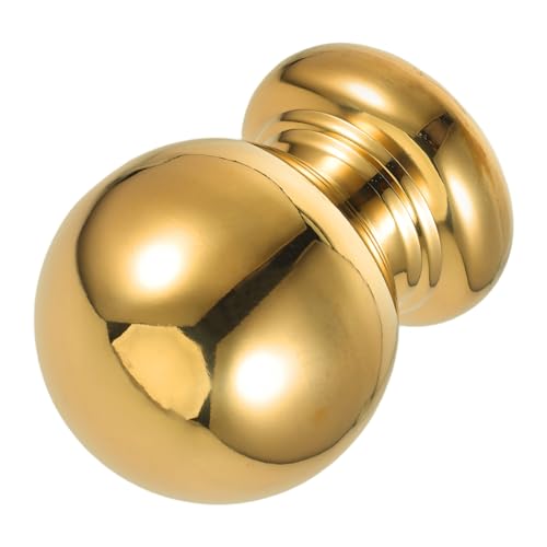 BESTonZON Remate De Decorativo con Bola Metálica Integrada Inoxidable y Resistente Al Clima Fácil Instalación para Barandillas Escaleras y Vallas Jardín Acabado Dorado