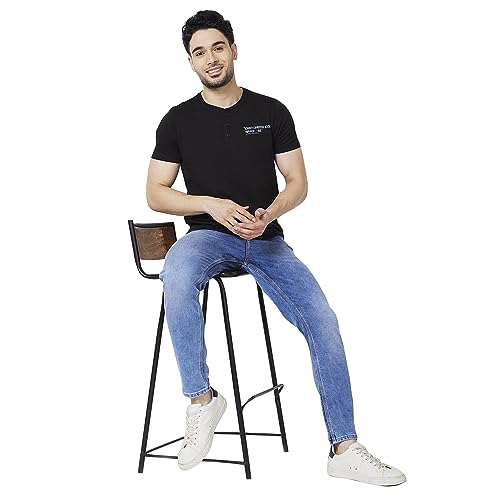 Image of Spykar Men's Kano Slim Fit Mid-Rise Jeans (Ankle Length)