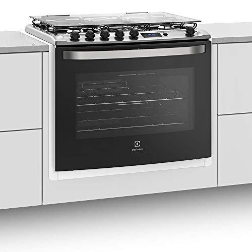 Fogão de embutir 76EBR branco e com grill elétrico