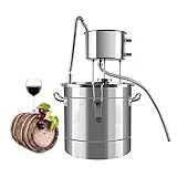 S SMAUTOP 12L Tanque de Fermentación Caldera de Maceración Inoxidable 304 Dispositivo de Elaboración de Rocío Puro con Termómetro Adecuado para la Purificación de Destilación