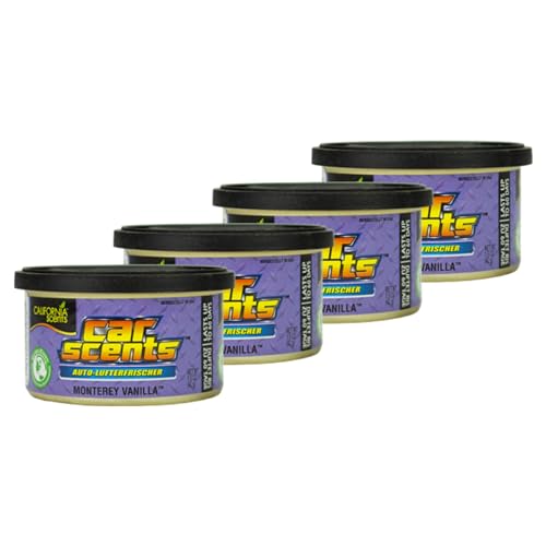 California Scents 7026 Car Scents Monterey Vanilla Air Freshener Car Fragrance 4 pcs