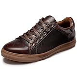 Arkbird Mens Fashion Sneakers Classic Casual Dress Shoes Stylish Lace-up Oxford Shoes for Men Dark Brown