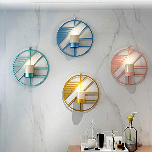 Wall Candle Holder Set Of 2, Gold Metal Sconce Tealights Holders For Christmas Small Pillar Candles Wall Décor For Living Room Dining Wedding Decoration #TOP2