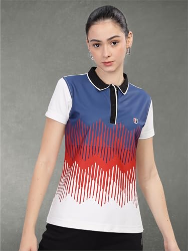 Image of STELLERS Women's Half Sleeve Active Wear Polo T-Shirt| Feather Touch Feel | Regular Fit | Odour Resistant | Anti-Static | Wrinkle Free | Quick Dry | Stretchable | Lightweight | Sweat-Proof