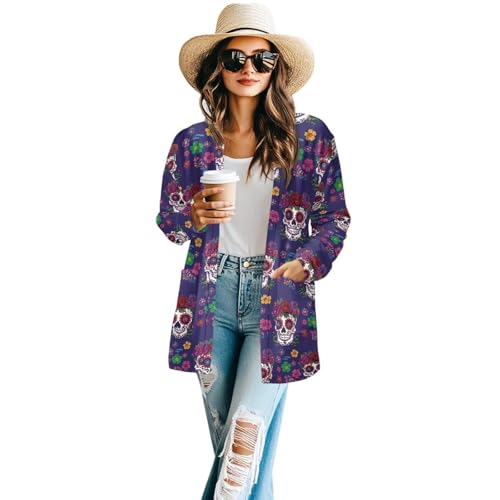 Image of Cardigan for Women Long Sweater Open Front Sweaters Fashion Lightweight Cardigans with Pockets