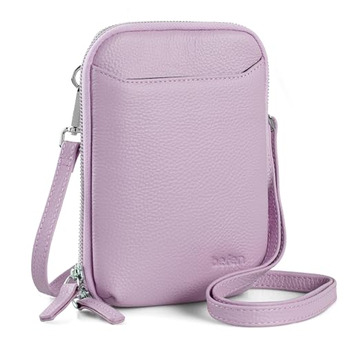 Image of befen Genuine Leather Crossbody Cell Phone Purse for Women, Small Zip Around RFID Blocking Crossbody Wallet Bags