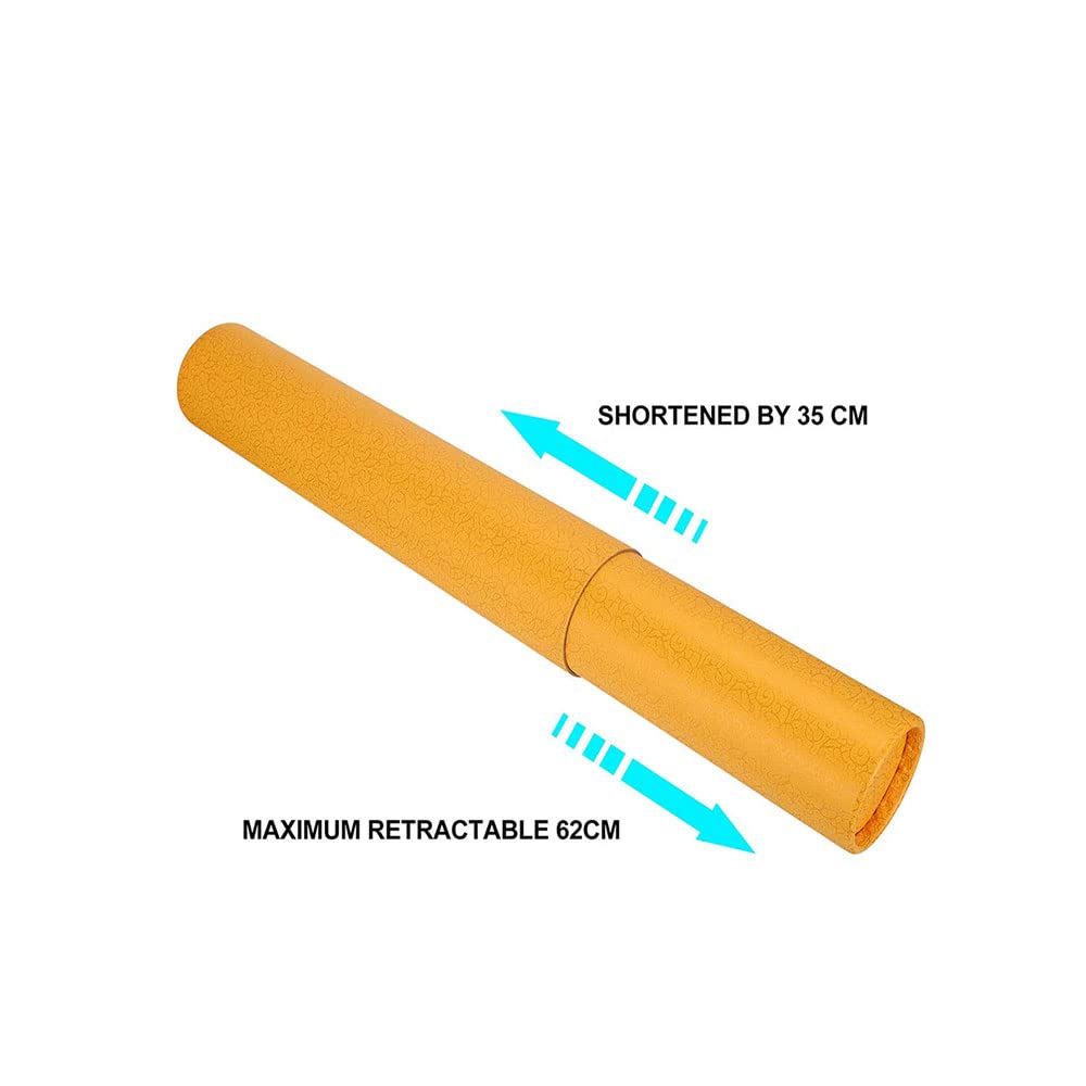 rflaueo Poster Tube Portable Expandable Paper Storage Tube (U27-1), Yellow - Image 2