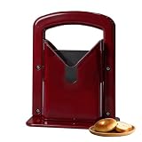 Bagelschneider aus ABS und Edelstahl mit Schutzabdeckung Rot