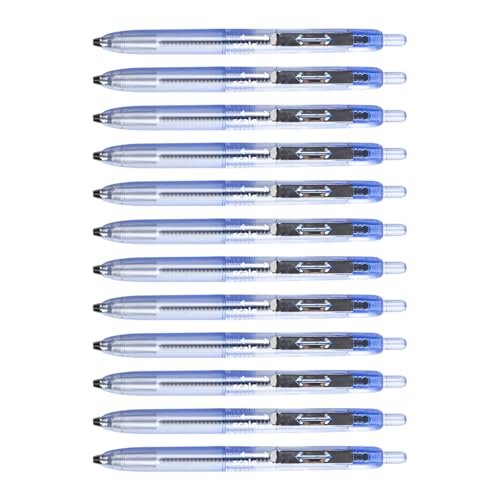 12PCS Retractable Gel Pen Ergonomic Handle Gel Inks Pen 0.5MM Tip Quick Drying Inks for Student Workers Writing Gel Pen Fine Poi