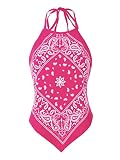 Design by Olivia Women's Sexy Paisley Bandana Halter...