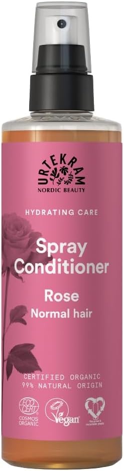 Leave-In Spray Conditioner - Rose Scent - Normal Hair - Nourishing & Moisturizing Treatment - Hyaloronic Acid - Vegan, Organic & Natural Origin, 250ml