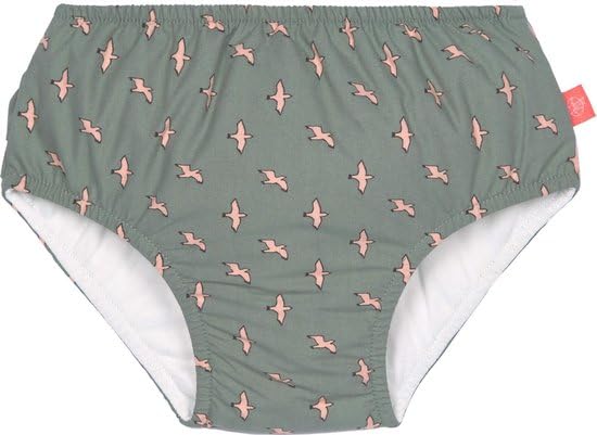 LÄSSIG Baby Schwimmwindel Badewindel wiederverwendbar waschbar Auslaufschutz UV-Schutz/Splash & Fun Baby Swim Diaper girls Seagull green, 12 mo
