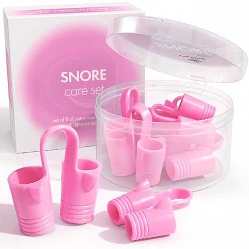 Nasal Dilators for Sleeping – Internal Anti Snoring Nose Vents (8 Pairs, 4 Sizes) – Snore Stopper to Help Reduce Snoring from Nasal Congestion – Opens Nostrils for Breathing – Deviated Septum Support