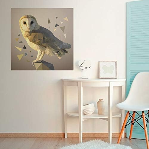 Walls By Me - Peel and Stick Poster Print Gold Owl Wall Art 9895-12in x 12in (31x31cm) -, Repositionable and Removable - Unframed