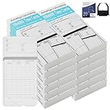 600 Time Cards Includes 2 Replacement Ink Ribbons for HN4000 Employee Time Clocks – Compatible with uPunch HN4000,HN2000, HN2500, HN4500 – Pre-Punched, Cards Numbered 1–50,