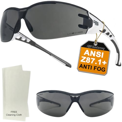 Image of HTS HUNTERSKY Super Flexible Lightweight Anti Fog Wrap-Around U6 Clear Shooting Safety Glasses with ANSI Z87.1 Scratch Resist