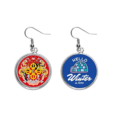 Pendientes de Bután colgantes accesorio de moda étnica joyería de invierno