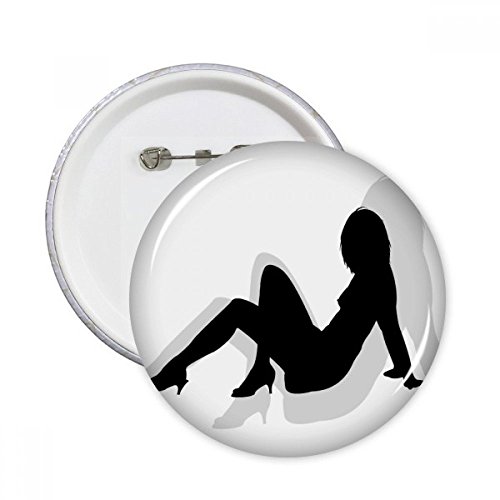 Badge rond Silhouette de femme pour égayer un vêtement terne ou uni