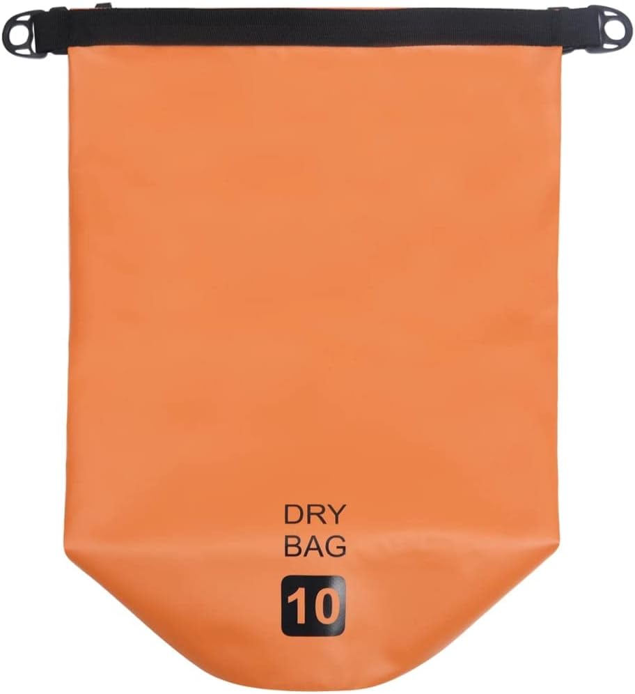 vidaXL Dry Bag, Waterproof Backpack Boating Dry Sack, Waterproof Bag for Water Sports, Dry Bag with Zipper Waterproof Duffel Bag, Orange PVC