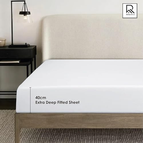 Drap-housse blanc en microfibre brossée supérieure super king size - 3
