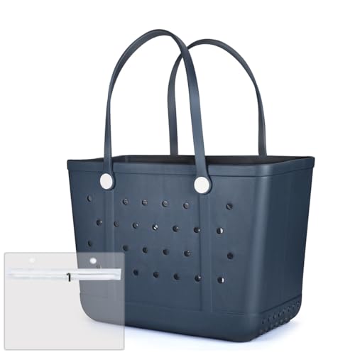 Image of Beach Bag X Large Rubber Tote Bag, Waterproof Washable Open for Women Croc Bag Hand Bag for Beach Pool Yoga