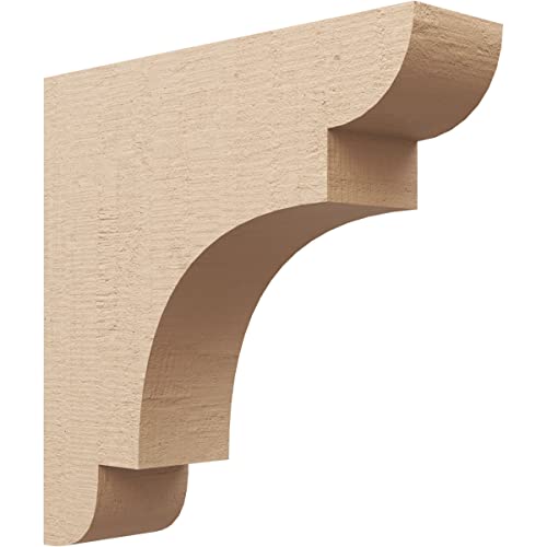 6"W x 24"D x 24"H Thin New Brighton Rough Cedar Woodgrain TimberThane Corbel, Primed Tan