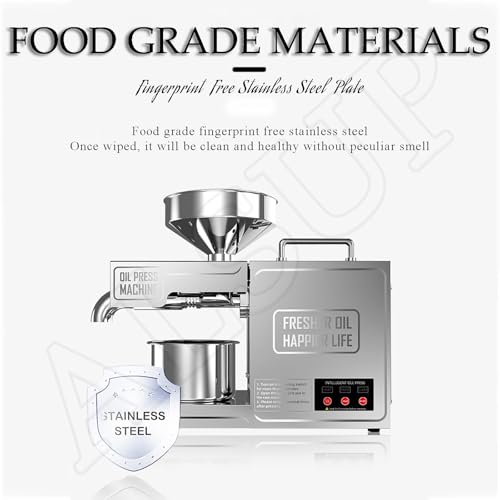 Alsup Mini Frantoio Per Olive A Freddo Professionale, Pressa Elettrica Inox, Macchina Spremitrice Olio Domestico/Commerciale - 3