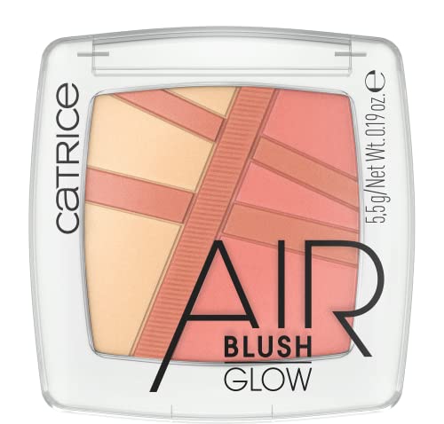 Catrice | Airblush Glow | Shimmery, Lightweight, Long Lasting Powder Blush For Natural & Glow Make Up | Vegan & Cruelty Free | Made Without Parabens, Alcohol, & Microplastic Particles (010 | Coral Sky) #TOP21